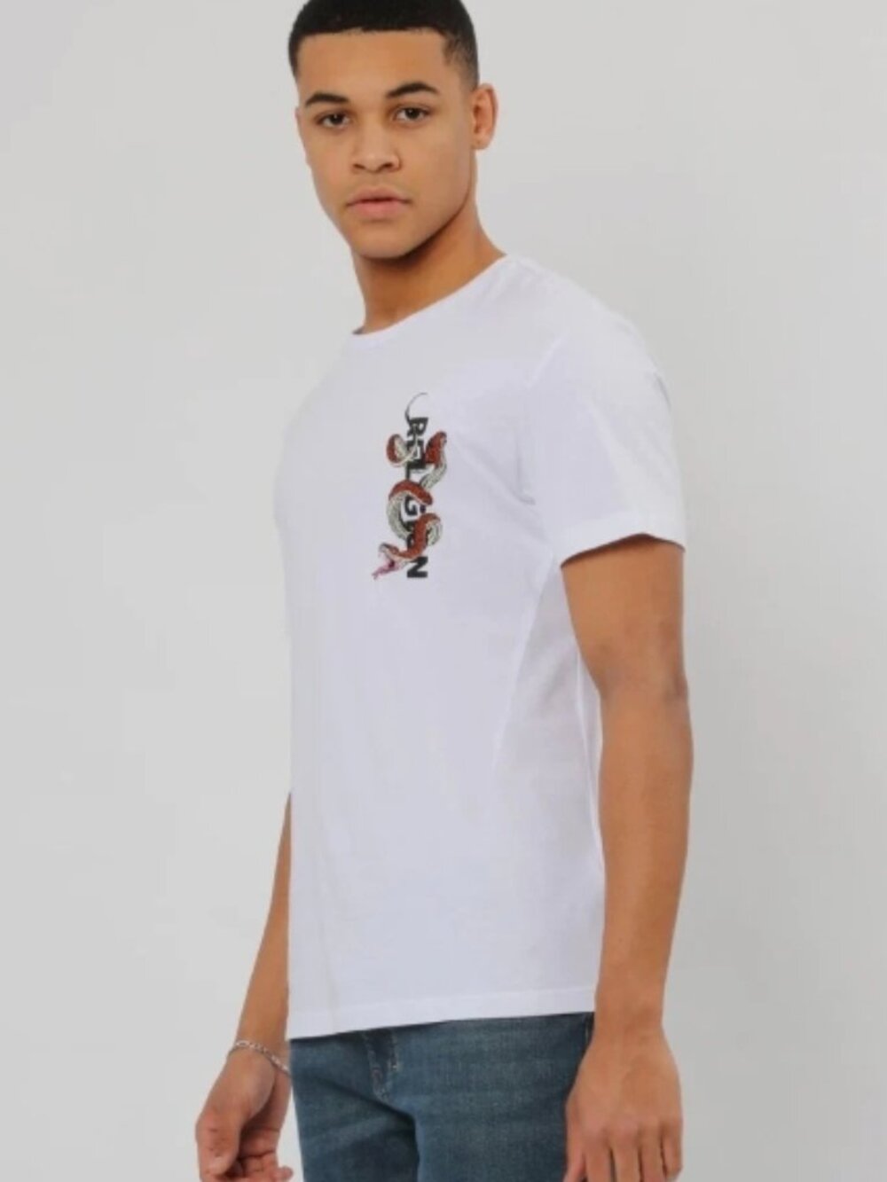Religion REL SNAKE Men's Graphic T-Shirt (White) Size XL